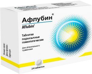 Афлубин 24 шт. таблетки подъязычные гомеопатические Афлубин 24 шт. таблетки подъязычные гомеопатические