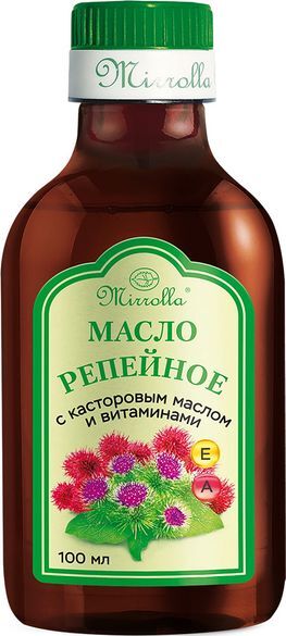 Мирролла масло репейное Касторовое масло/Витамины 100мл Мирролла