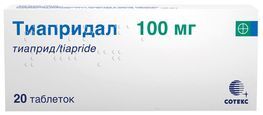 Тиапридал 100мг 20 шт. таблетки Тиапридал 100мг 20 шт. таблетки