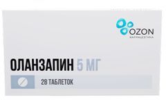 Оланзапин 5мг 28 шт. таблетки покрытые пленочной оболочкой Озон Оланзапин 5мг 28 шт. таблетки покрытые пленочной оболочкой Озон