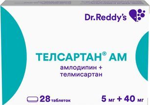 Телсартан ам 5мг+40мг 28 шт. таблетки Телсартан ам 5мг+40мг 28 шт. таблетки