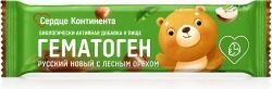 Сердце Континента гематоген Русский Новый с лесным орехом 40г