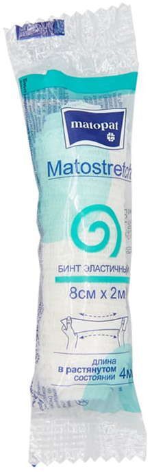 Матопат Матострейч бинт эластичный тканый с застежкой 8смх2м 1 шт. Tzmo S.A. Матопат Матострейч бинт эластичный тканый с застежкой 8смх2м 1 шт. Tzmo S.A.