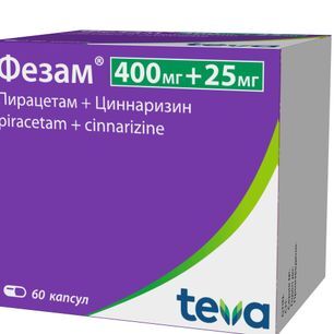 Фезам 400мг+25мг 60 шт. капсулы Фезам 400мг+25мг 60 шт. капсулы