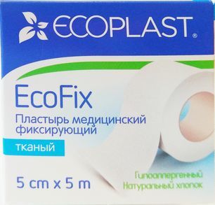 Экопласт экофикс пластырь медицинский фиксирующий тканевый 5смх5м Экопласт экофикс пластырь медицинский фиксирующий тканевый 5смх5м