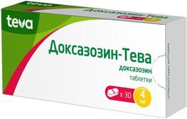 Доксазозин-Тева 4мг 30 шт. таблетки .