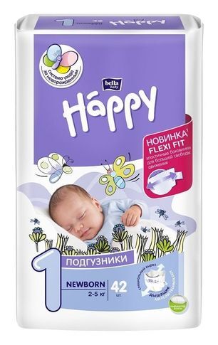 Белла беби хеппи подгузники ньюборн 2-5кг 42 шт.