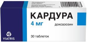 Кардура 4мг 30 шт. таблетки