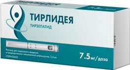 Тирлидея 7,5мг/доза 2,4мл раствор для подкожного введения шприц-ручка (в комплекте с иглами 4шт) Тирлидея 7,5мг/доза 2,4мл раствор для подкожного введения шприц-ручка (в комплекте с иглами 4шт)