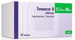 Телмиста н 12,5мг+80мг 84 шт. таблетки Телмиста н 12,5мг+80мг 84 шт. таблетки