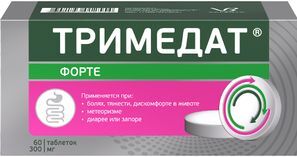 Тримедат Форте 300мг 60 шт. таблетки с пролонгированным высвобождением покрытые пленочной оболочкой Валента Фармацевтика Тримедат Форте 300мг 60 шт. таблетки с пролонгированным высвобождением покрытые пленочной оболочкой Валента Фармацевтика