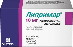 Липримар 10мг 100 шт. таблетки покрытые пленочной оболочкой Липримар 10мг 100 шт. таблетки покрытые пленочной оболочкой