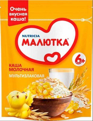 Малютка каша молочная Мультизлаковая 6+ 220г Малютка каша молочная Мультизлаковая 6+ 220г