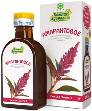Амарантовое Масло экстракт Амаранта и Черники на основе льняного масла 0,2л Компас Здоровья Амарантовое Масло экстракт Амаранта и Черники на основе льняного масла 0,2л Компас Здоровья