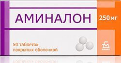 Аминалон 250мг 100 шт. таблетки покрытые пленочной оболочкой Аминалон 250мг 100 шт. таблетки покрытые пленочной оболочкой