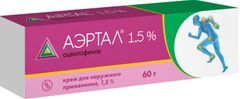 Аэртал 1,5% 60г крем для наружного применения Аэртал 1,5% 60г крем для наружного применения