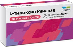 L-тироксин реневал 100мкг 56 шт. таблетки L-тироксин реневал 100мкг 56 шт. таблетки