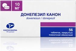 Донепезил канон 10мг 56 шт. таблетки покрытые пленочной оболочкой Донепезил канон 10мг 56 шт. таблетки покрытые пленочной оболочкой