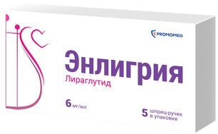 Энлигрия 6мг/мл 3мл 5 шт. раствор для подкожного введения шприц-ручка Энлигрия 6мг/мл 3мл 5 шт. раствор для подкожного введения шприц-ручка