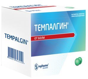Темпалгин 100 шт. таблетки покрытые пленочной оболочкой Софарма Темпалгин 100 шт. таблетки покрытые пленочной оболочкой Софарма