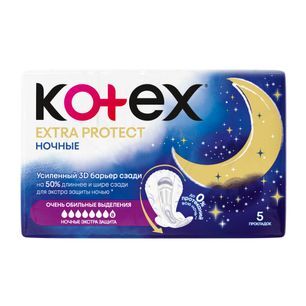 Котекс прокладки гигиенические Экстра Защита ночные 5 шт.