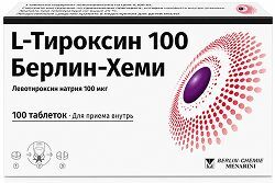 L-Тироксин 100 Берлин-Хеми 100 шт. таблетки Берлин-Хеми L-Тироксин 100 Берлин-Хеми 100 шт. таблетки Берлин-Хеми