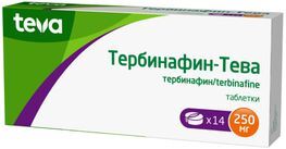 Тербинафин-Тева 250мг 14 шт. таблетки Тева фармацевтические предприятия Лтд Тербинафин-Тева 250мг 14 шт. таблетки Тева фармацевтические предприятия Лтд