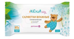 Икена салфетки влажные детские 15 шт.