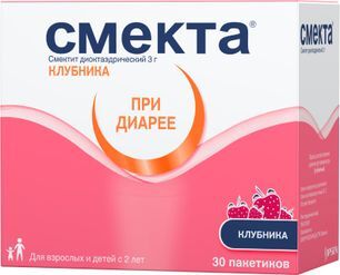 Смекта 3г (3,76г) 30 шт. порошок для приготовления суспензии для приема внутрь клубничный Смекта 3г (3,76г) 30 шт. порошок для приготовления суспензии для приема внутрь клубничный