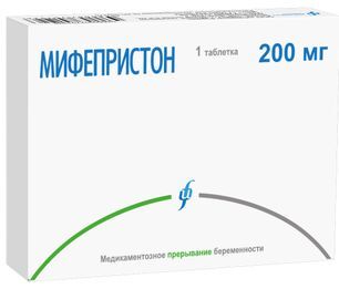 Мифепристон 200мг 1 шт. таблетки Мифепристон 200мг 1 шт. таблетки