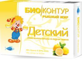 Рыбий Жир Биоконтур капсулы жевательные 0,4г Лимон для детей 100 шт. Биоконтур Рыбий Жир Биоконтур капсулы жевательные 0,4г Лимон для детей 100 шт. Биоконтур