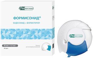 Формисонид 80мкг/4,5мкг 60 шт. порошок для ингаляций дозированный + устройство Формисонид 80мкг/4,5мкг 60 шт. порошок для ингаляций дозированный + устройство