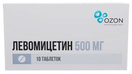 Левомицетин 500мг 10 шт. таблетки Левомицетин 500мг 10 шт. таблетки