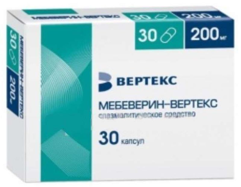 Мебеверин-Вертекс 200мг 30 Шт. Капсулы С Пролонгированным.