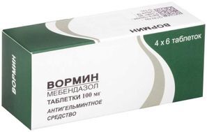 Вормин 100мг 24 шт. таблетки Вормин 100мг 24 шт. таблетки