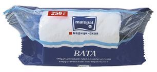 Матопат вата хлопковая 250г рулон Матопат вата хлопковая 250г рулон