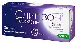 Слипзон 15мг 30 шт. таблетки покрытые оболочкой Крка, д.д., Ново место