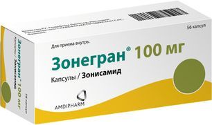 Зонегран 100мг 56 шт. капсулы Зонегран 100мг 56 шт. капсулы