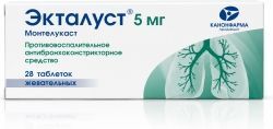 Экталуст 5мг 28 шт. таблетки жевательные Экталуст 5мг 28 шт. таблетки жевательные
