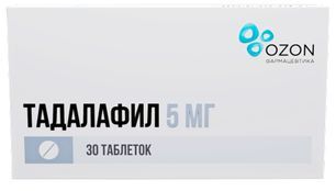 Тадалафил 5мг 30 шт. таблетки покрытые пленочной оболочкой