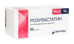 Розувастатин-Вертекс 10мг 90 шт. таблетки покрытые пленочной оболочкой Вертекс Розувастатин-Вертекс 10мг 90 шт. таблетки покрытые пленочной оболочкой Вертекс