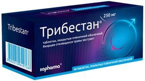 Трибестан 60 шт. таблетки покрытые пленочной оболочкой Софарма Трибестан 60 шт. таблетки покрытые пленочной оболочкой Софарма