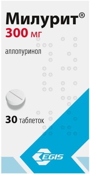 Милурит 300мг 30 шт. таблетки Милурит 300мг 30 шт. таблетки