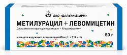 Метилурацил+Левомицетин 40мг/г + 7,5мг/г 50г мазь для наружного применения Метилурацил+Левомицетин 40мг/г + 7,5мг/г 50г мазь для наружного применения