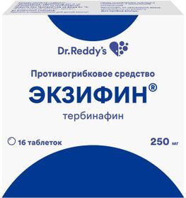 Экзифин 250мг 16 шт. таблетки Dr. Reddy.s Laboratories Ltd. Экзифин 250мг 16 шт. таблетки Dr. Reddy.s Laboratories Ltd.