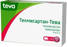 Телмисартан-тева 80мг 90 шт. таблетки Телмисартан-тева 80мг 90 шт. таблетки