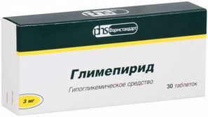 Глимепирид 3мг 30 шт. таблетки