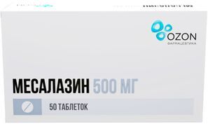 Месалазин 500мг 50 шт. таблетки кишечнорастворимые покрытые оболочкой Месалазин 500мг 50 шт. таблетки кишечнорастворимые покрытые оболочкой