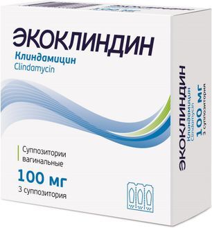 Экоклиндин 100мг 3 шт. суппозитории вагинальные Экоклиндин 100мг 3 шт. суппозитории вагинальные