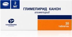 Глимепирид Канон 2мг 30 шт. таблетки Глимепирид Канон 2мг 30 шт. таблетки